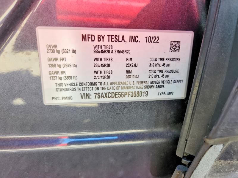 Aukcja sprzedaży 2023 Tesla Model X, vin: 7SAXCDE56PF368019, numer aukcji: 68001746