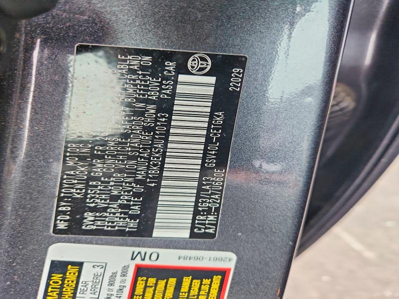 2010 Toyota Camry მანქანა იყიდება აუქციონზე, vin: 4T1BK3EK5AU110143, აუქციონის ნომერი: 67561186