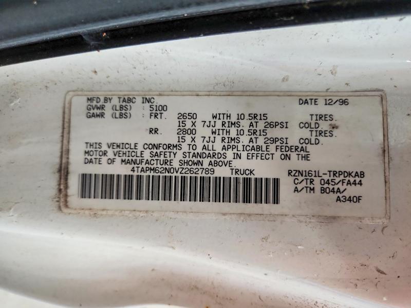 Aukcja sprzedaży 1997 Toyota Tacoma, vin: 4TAPM62N0VZ262789, numer aukcji: 70595176