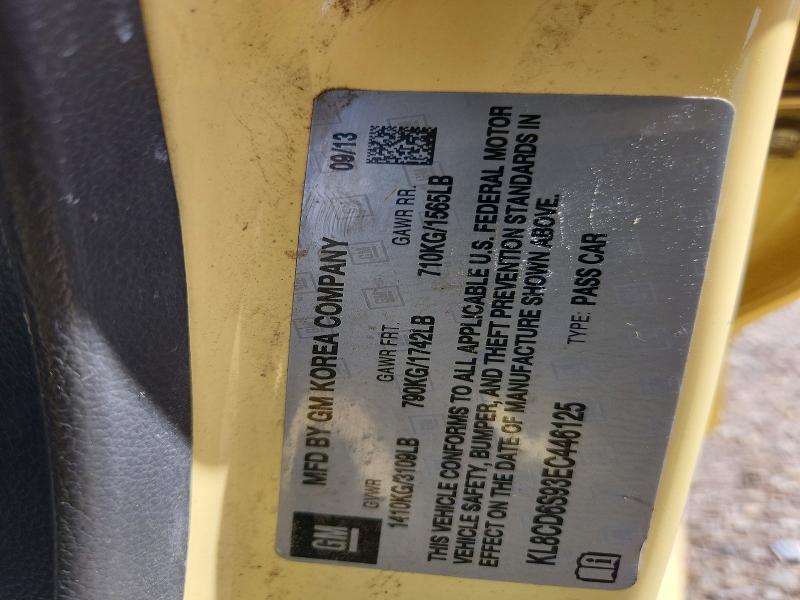 71074456 :رقم المزاد ، KL8CD6S93EC446125 vin ، 2014 Chevrolet Spark مزاد بيع