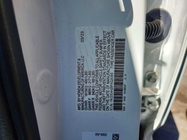 69164856 :رقم المزاد ، 19UDE4H26PA026365 vin ، 2023 Acura Integra مزاد بيع