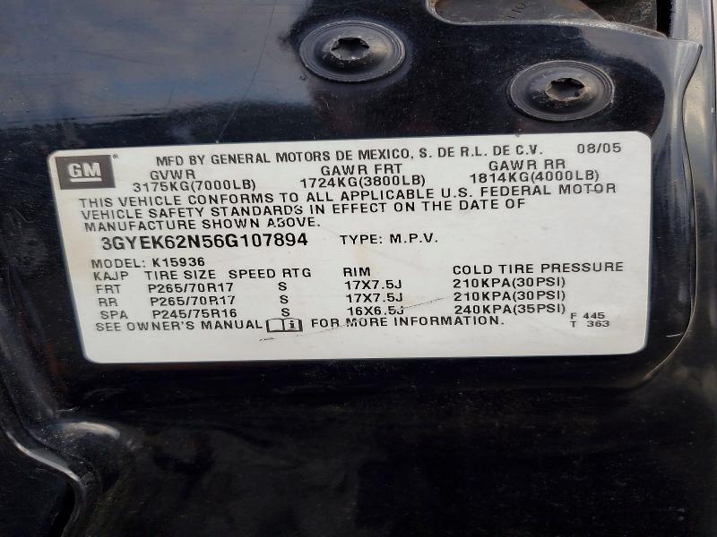 Aukcja sprzedaży 2006 Cadillac Escalade, vin: 3GYEK62N56G107894, numer aukcji: 70923126
