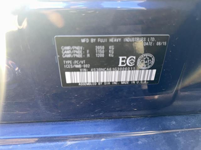 Продажа на аукционе авто 2016 Subaru Legacy, vin: 4S3BNCA61G3006011, номер лота: 70104586