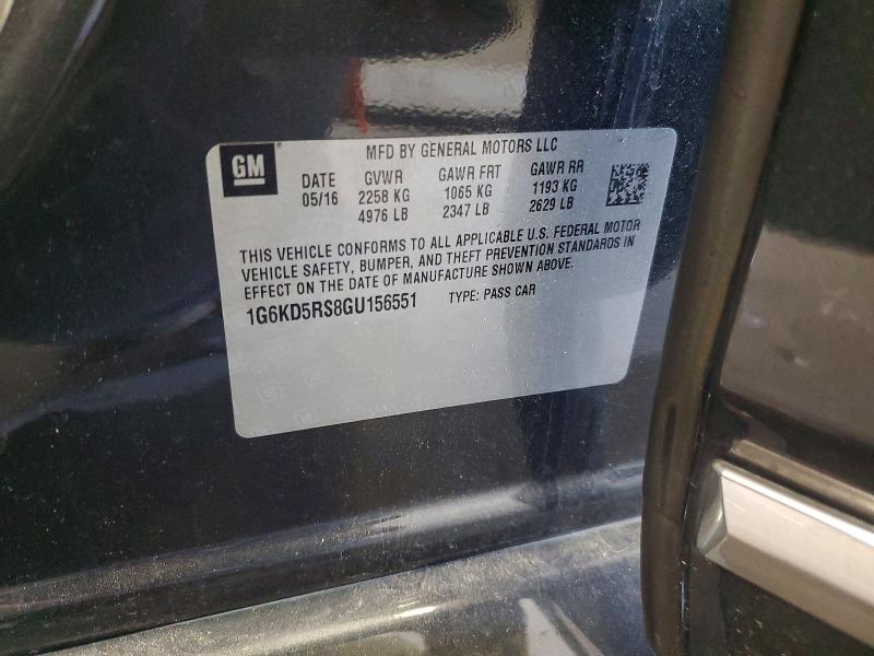 Продажа на аукционе авто 2016 Cadillac Ct6, vin: 1G6KD5RS8GU156551, номер лота: 67921246
