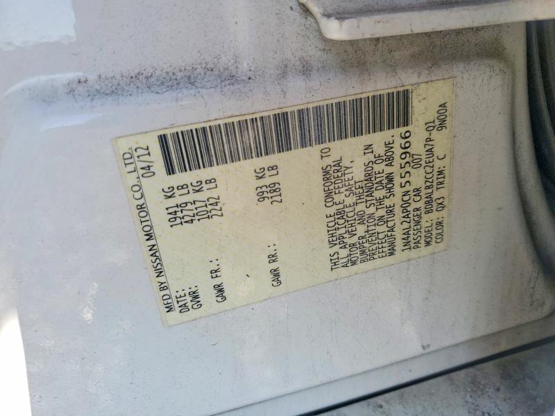 Продаж на аукціоні авто 2012 Nissan Altima, vin: 1N4AL2AP0CN555966, номер лоту: 68013446