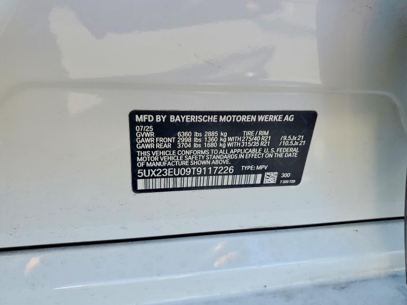 2026 Bmw X5 მანქანა იყიდება აუქციონზე, vin: 5UX23EU09T9117226, აუქციონის ნომერი: 69051356