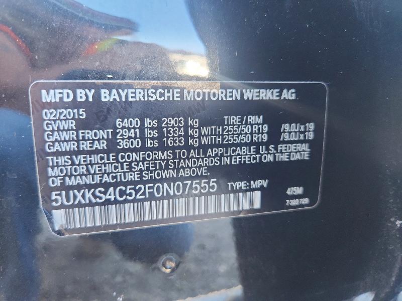 Aukcja sprzedaży 2015 Bmw X5, vin: 5UXKS4C52F0N07555, numer aukcji: 68679376
