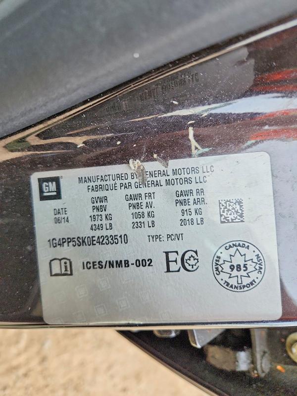 Aukcja sprzedaży 2014 Buick Verano, vin: 1G4PP5SK0E4233510, numer aukcji: 70218256