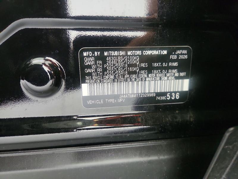 Auction sale of the 2026 Mitsubishi Eclipse Cross, vin: JA4ATWAA1TZ029989, lot number: 66184636