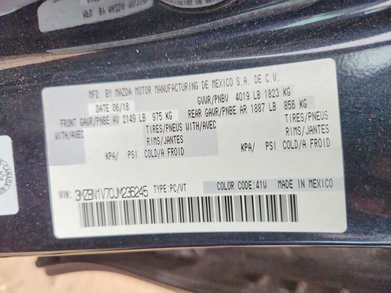 Продажа на аукционе авто 2018 Mazda 3, vin: 3MZBN1V70JM236245, номер лота: 70439356