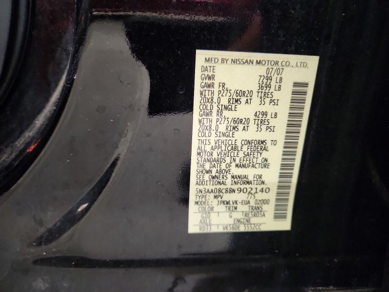 Продаж на аукціоні авто 2008 Infiniti Qx56, vin: 5N3AA08C88N902140, номер лоту: 71205676