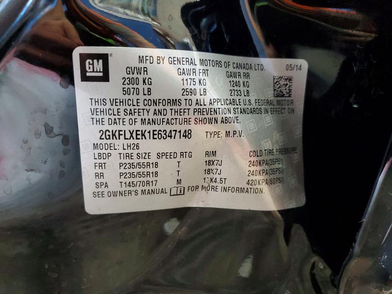 Aukcja sprzedaży 2014 Gmc Terrain, vin: 2GKFLXEK1E6347148, numer aukcji: 67008786