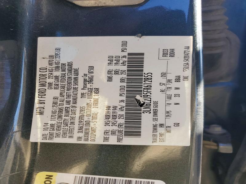 Продаж на аукціоні авто 2015 Lincoln Mkz, vin: 3LN6L2J95FR612855, номер лоту: 69725606