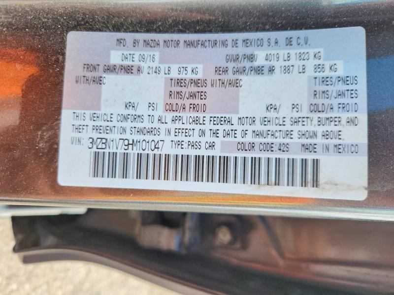 67287156 :رقم المزاد ، 3MZBN1V79HM101047 vin ، 2017 Mazda 3 مزاد بيع