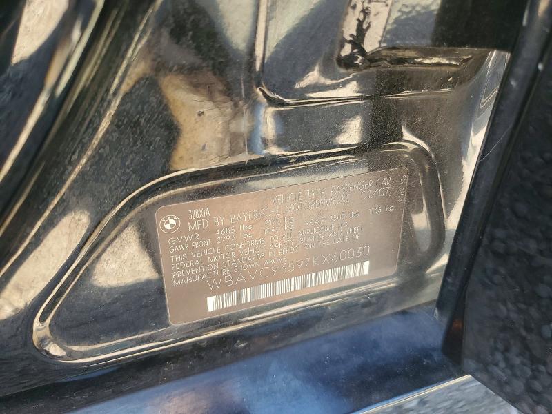 Продаж на аукціоні авто 2007 Bmw 328, vin: WBAVC93597KX60030, номер лоту: 68564276