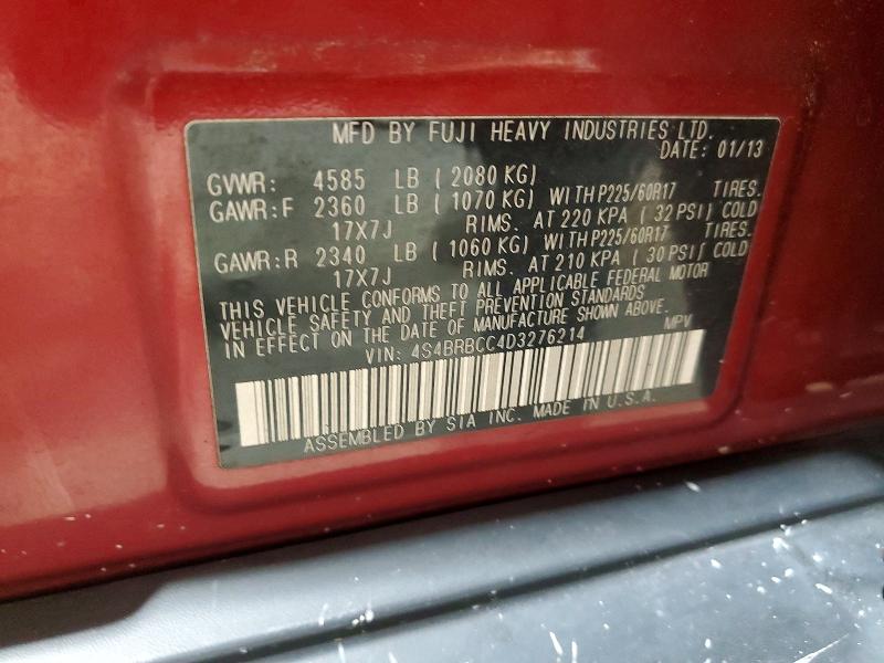 Aukcja sprzedaży 2013 Subaru Outback, vin: 4S4BRBCC4D3276214, numer aukcji: 69689526