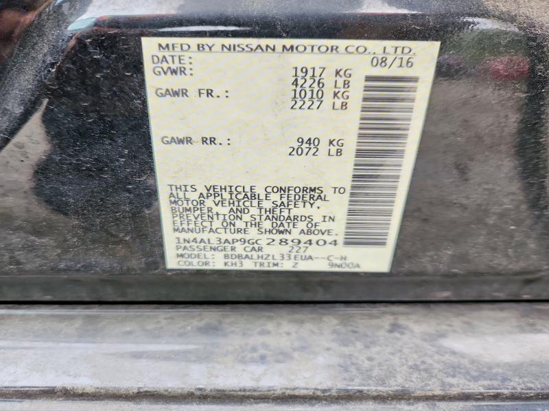 69551186 :رقم المزاد ، 1N4AL3AP9GC289404 vin ، 2016 Nissan Altima مزاد بيع