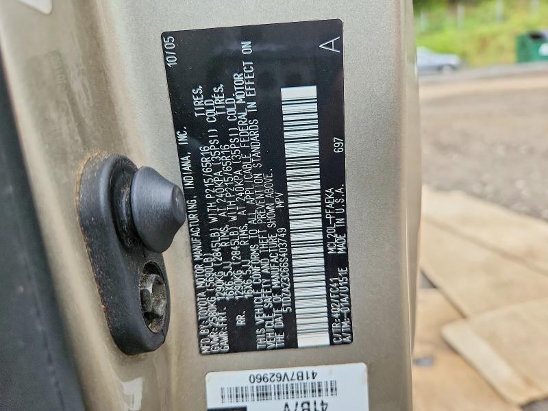 Продаж на аукціоні авто 2006 Toyota Sienna, vin: 5TDZA23C66S403749, номер лоту: 67709436