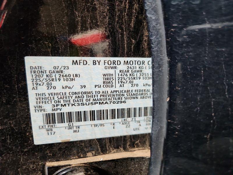 Aukcja sprzedaży 2023 Ford Mustang Mach-e, vin: 3FMTK3SU5PMA70296, numer aukcji: 70013656