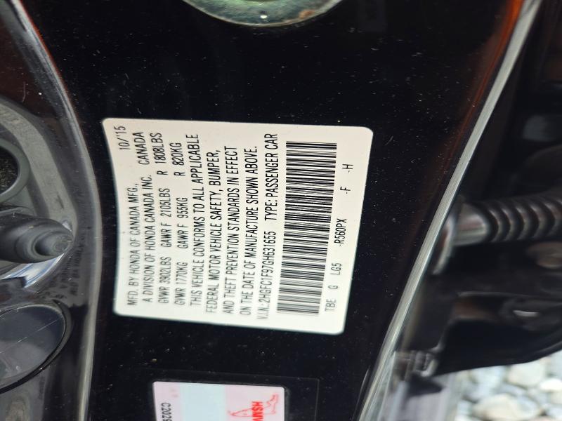 Aukcja sprzedaży 2016 Honda Civic, vin: 2HGFC1F97GH631655, numer aukcji: 70097096