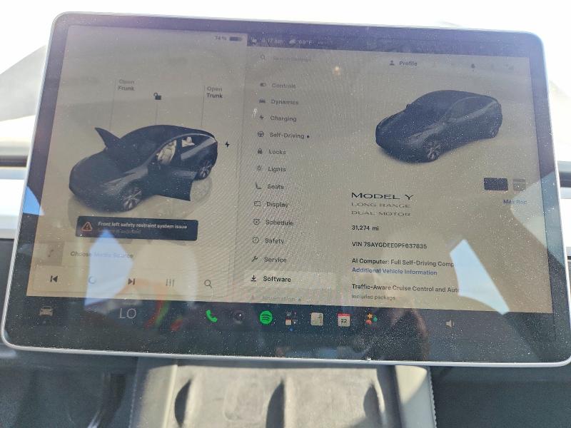 Продаж на аукціоні авто 2023 Tesla Model Y, vin: 7SAYGDEE0PF637835, номер лоту: 69331796