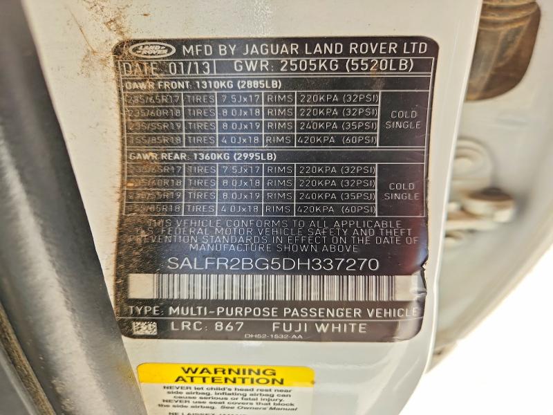 Продажа на аукционе авто 2013 Land Rover Lr2, vin: SALFR2BG5DH337270, номер лота: 69096546