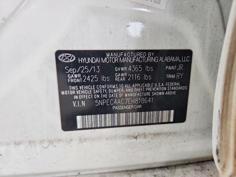 Продаж на аукціоні авто 2014 Hyundai Sonata, vin: 5NPEC4AC7EH818641, номер лоту: 69605896
