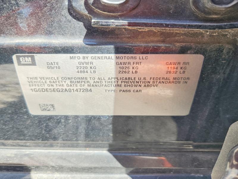 2010 Cadillac Cts მანქანა იყიდება აუქციონზე, vin: 1G6DE5EG2A0147284, აუქციონის ნომერი: 68619406