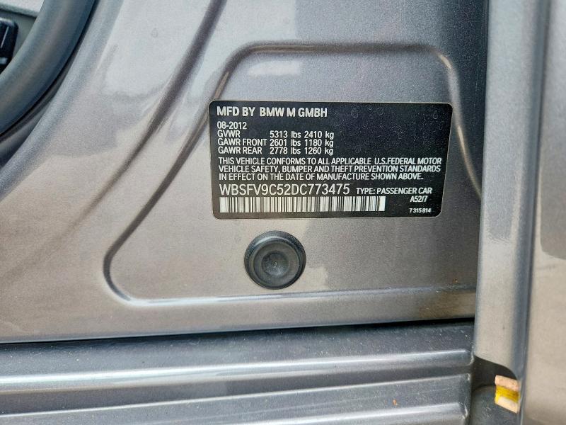 2013 Bmw M5 მანქანა იყიდება აუქციონზე, vin: WBSFV9C52DC773475, აუქციონის ნომერი: 69535196