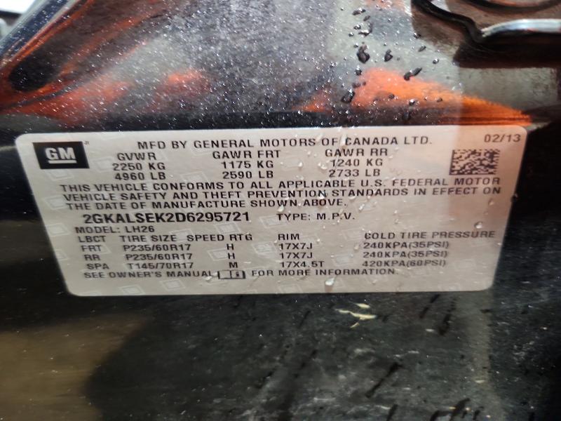 Aukcja sprzedaży 2013 Gmc Terrain, vin: 2GKALSEK2D6295721, numer aukcji: 66740686