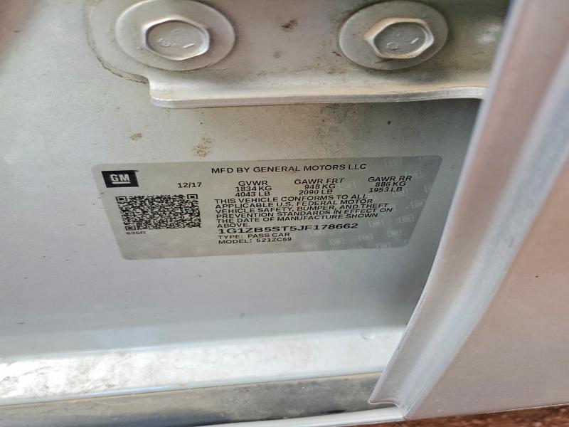 70854766 :رقم المزاد ، 1G1ZB5ST5JF178662 vin ، 2018 Chevrolet Malibu مزاد بيع