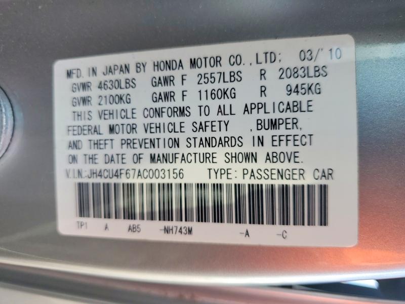 Продаж на аукціоні авто 2010 Acura Tsx, vin: JH4CU4F67AC003156, номер лоту: 68848106