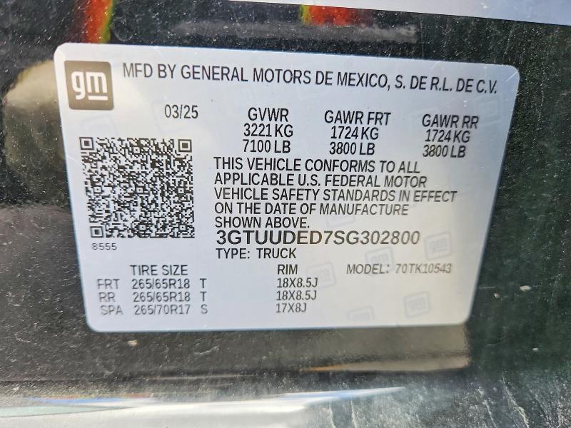 Продажа на аукционе авто 2025 Gmc Sierra, vin: 3GTUUDED7SG302800, номер лота: 69394366