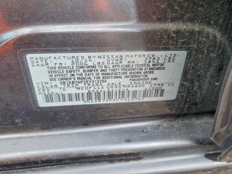 Продаж на аукціоні авто 2014 Nissan Sentra, vin: 3N1AB7AP2EY313764, номер лоту: 68555466