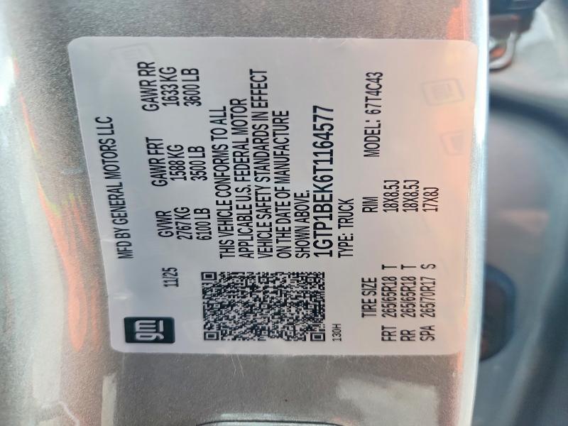 66853356 :رقم المزاد ، 1GTP1BEK6T1164577 vin ، 2026 Gmc Canyon مزاد بيع