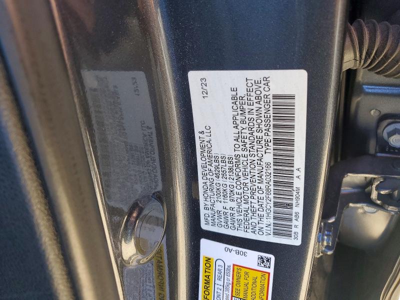 67453186 :رقم المزاد ، 1HGCY2F68RA032166 vin ، 2024 Honda Accord مزاد بيع