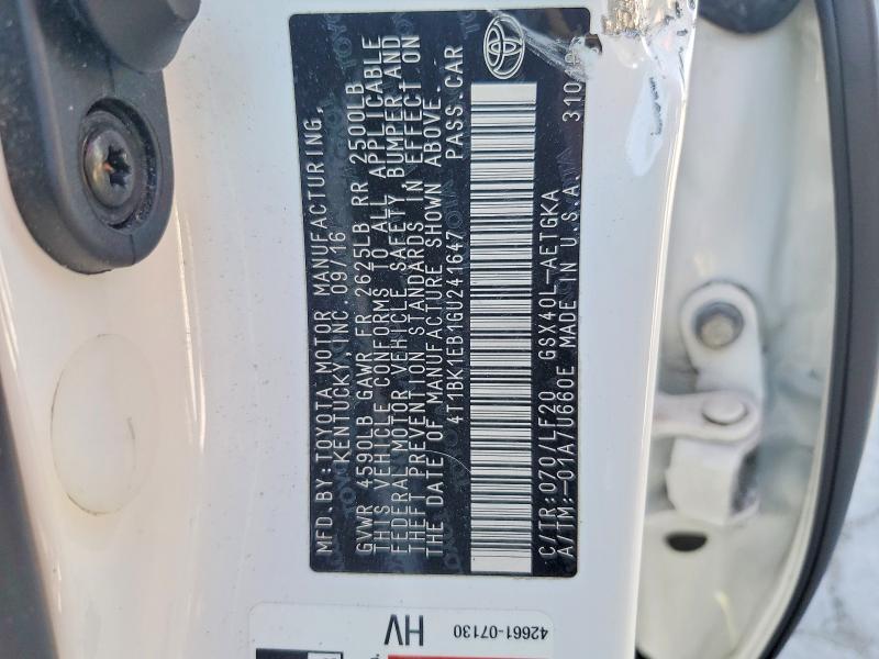 Продажа на аукционе авто 2016 Toyota Avalon, vin: 4T1BK1EB1GU241647, номер лота: 70539196