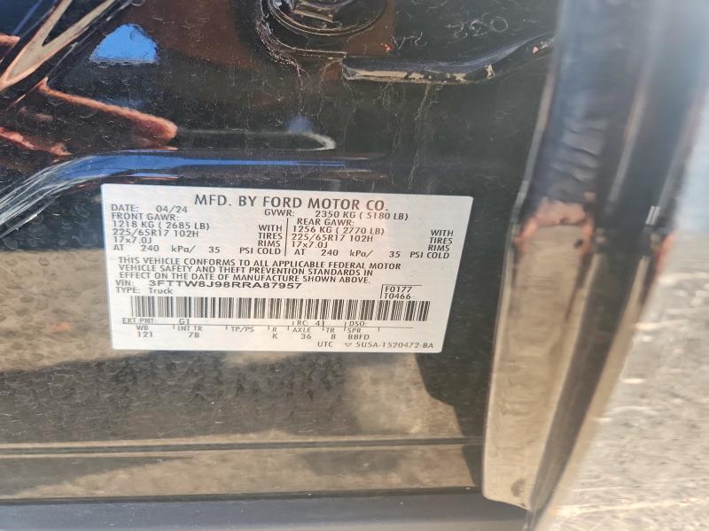 Продажа на аукционе авто 2024 Ford Maverick, vin: 3FTTW8J98RRA87957, номер лота: 68151376