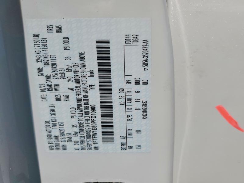 68135256 :رقم المزاد ، 1FTFW1E80PFD10900 vin ، 2023 Ford F150 مزاد بيع
