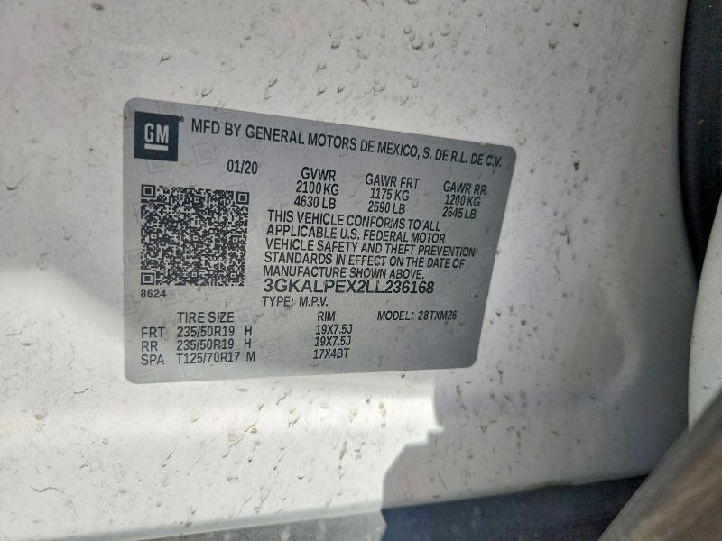 Aukcja sprzedaży 2020 Gmc Terrain, vin: 3GKALPEX2LL236168, numer aukcji: 69212726