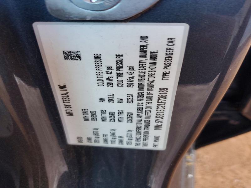 Продаж на аукціоні авто 2020 Tesla Model 3, vin: 5YJ3E1EC2LF736189, номер лоту: 68891226