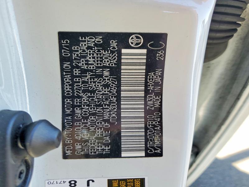 Aukcja sprzedaży 2015 Toyota Prius, vin: JTDKN3DU4F0469271, numer aukcji: 68781576