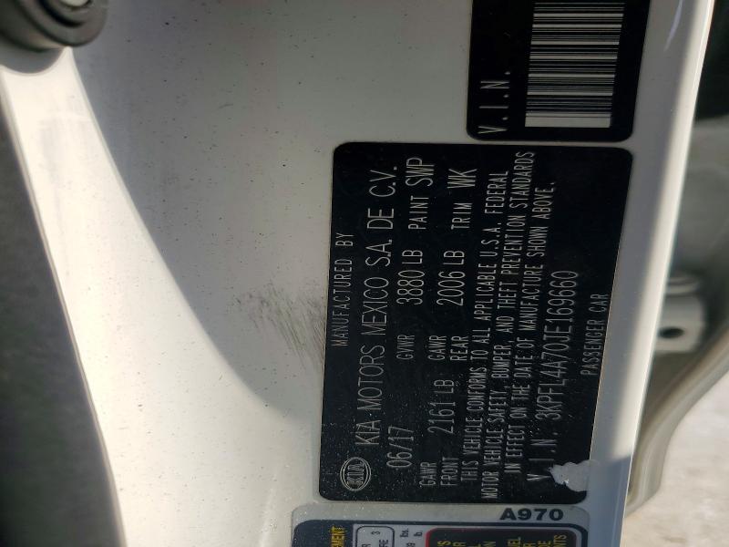 Продажа на аукционе авто 2018 Kia Forte, vin: 3KPFL4A70JE169660, номер лота: 67688486