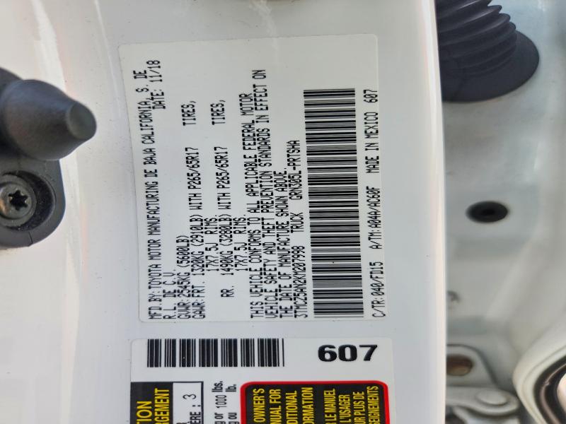 Aukcja sprzedaży 2019 Toyota Tacoma, vin: 3TMCZ5AN2KM207998, numer aukcji: 67914986
