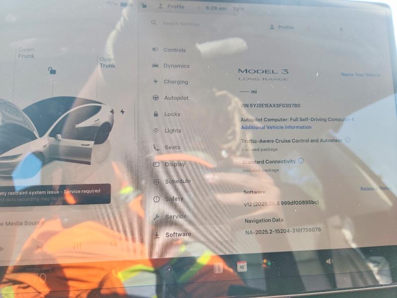 Aukcja sprzedaży 2025 Tesla Model 3, vin: 5YJ3E1EAXSF030780, numer aukcji: 68562796