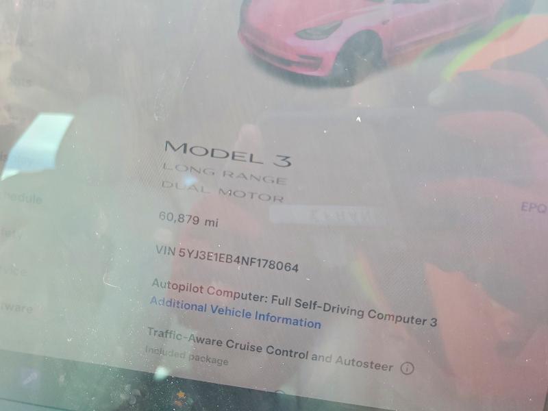 Продажа на аукционе авто 2022 Tesla Model 3, vin: 5YJ3E1EB4NF178064, номер лота: 69038416