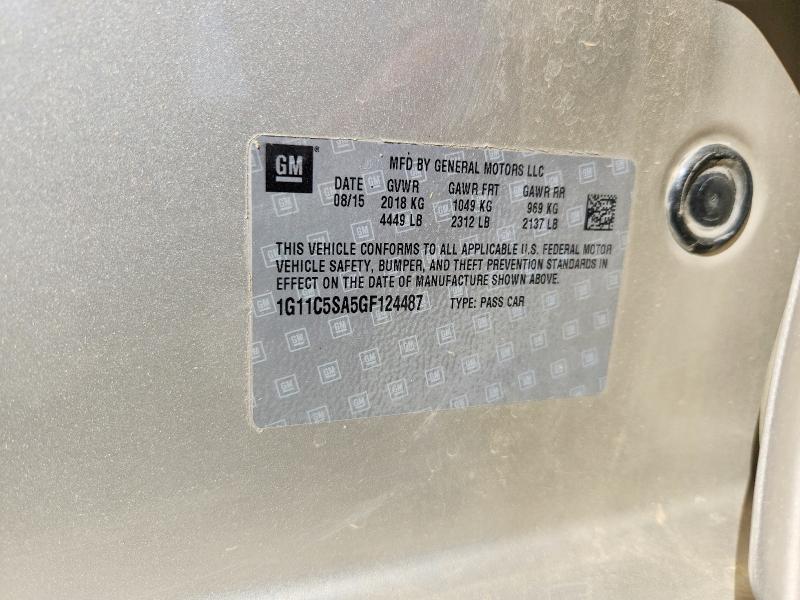 Aukcja sprzedaży 2016 Chevrolet Malibu Limited, vin: 1G11C5SA5GF124487, numer aukcji: 69331106