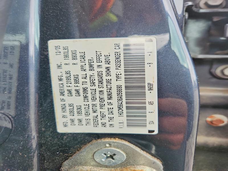 Aukcja sprzedaży 2006 Honda Accord, vin: 1HGCM56436A056690, numer aukcji: 70650566