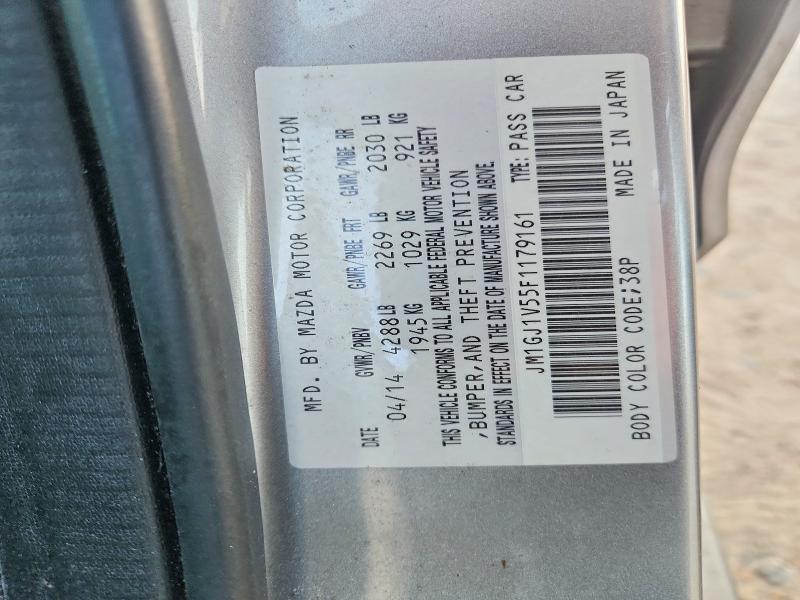 Aukcja sprzedaży 2015 Mazda 6, vin: JM1GJ1V55F1179161, numer aukcji: 68091086