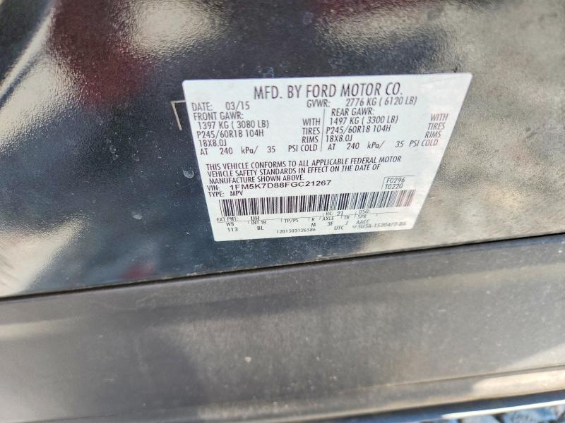 Aukcja sprzedaży 2015 Ford Explorer, vin: 1FM5K7D88FGC21267, numer aukcji: 66426506